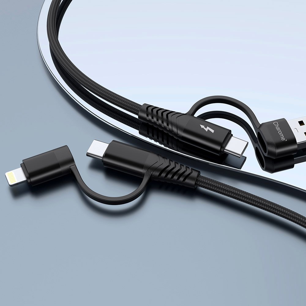 C24 USB-C | USB-A | Lighting 60W HYBRID Aluminum Alloy Nylon Cable